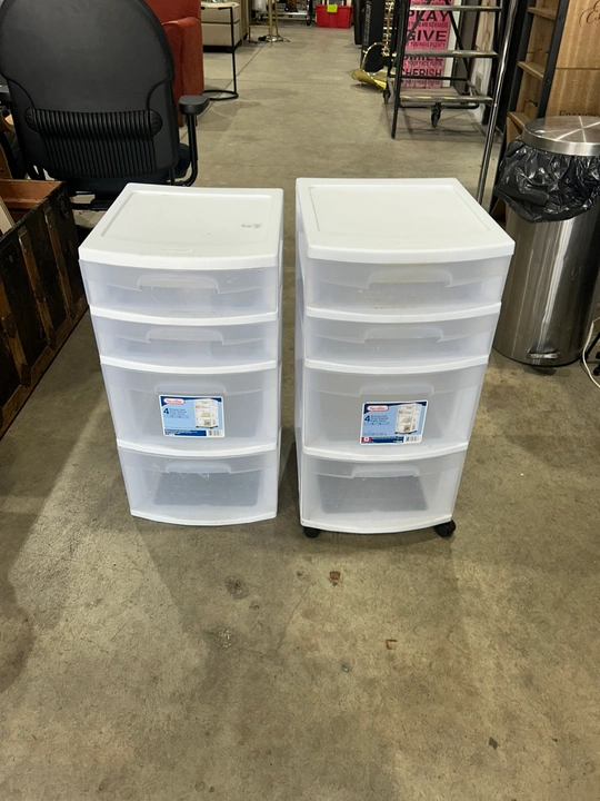 Sterilite 4-Drawer Rolling Cart - Two Available