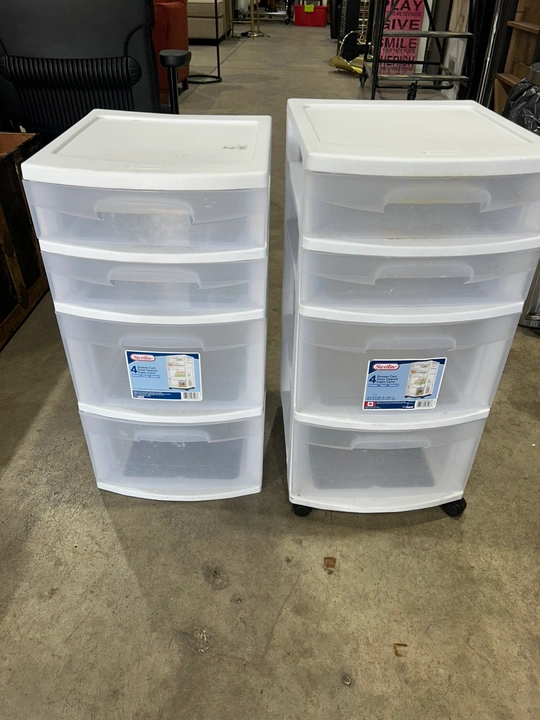 Sterilite 4-Drawer Rolling Cart - Two Available