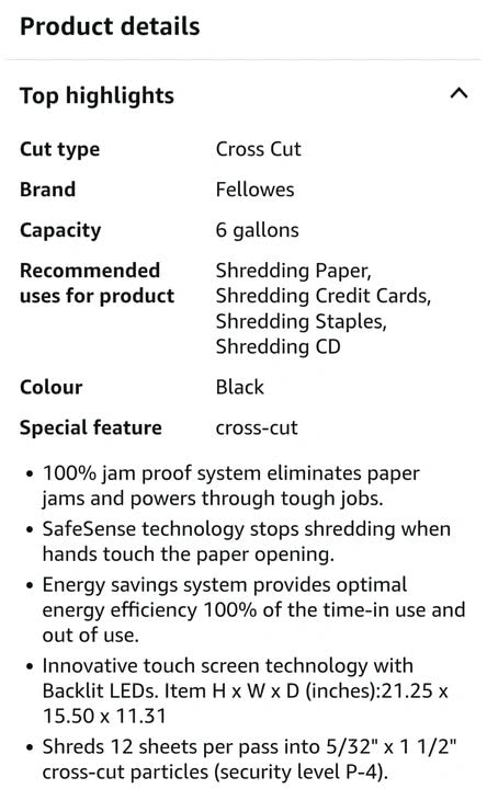 fellowes powershred 73ci jam proof cross-cut paper shredder