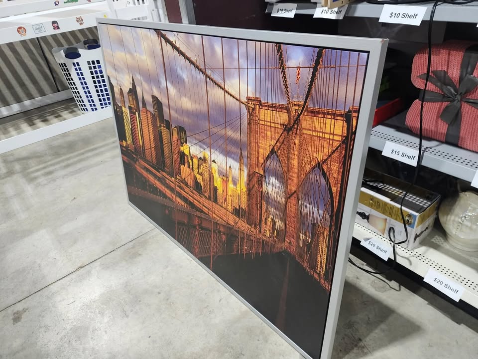 Large Framed Brooklyn Bridge Print