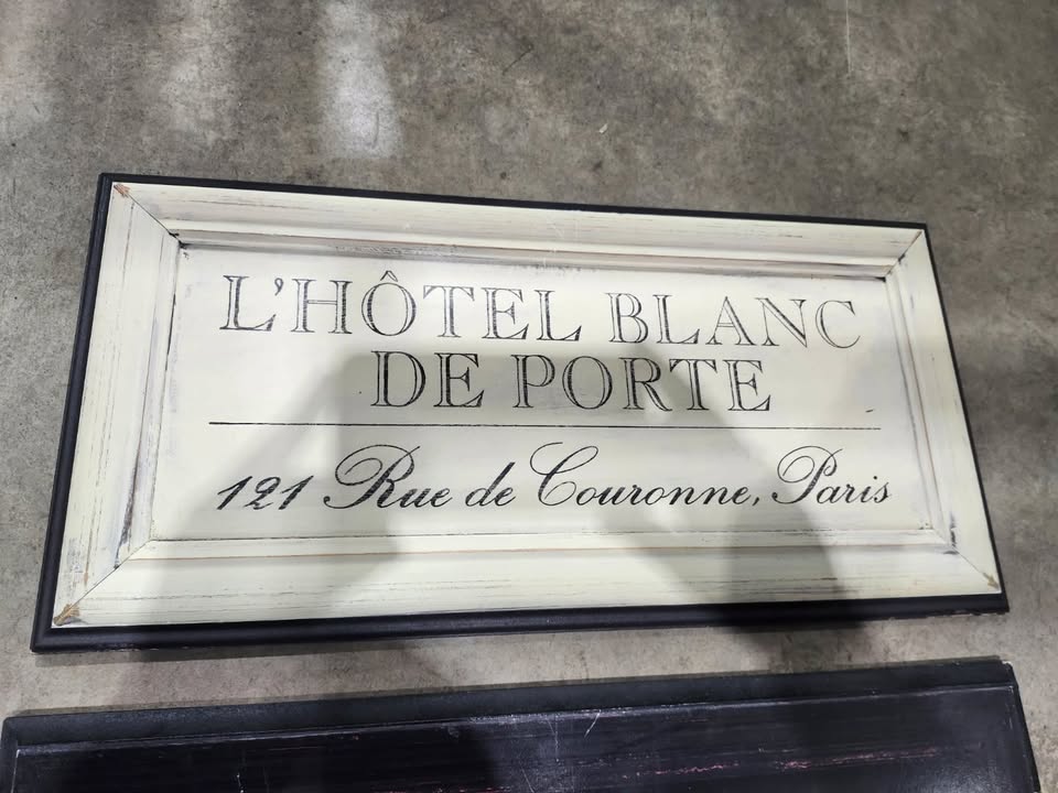 Set of Two Wooden Decorative Hotel Signs