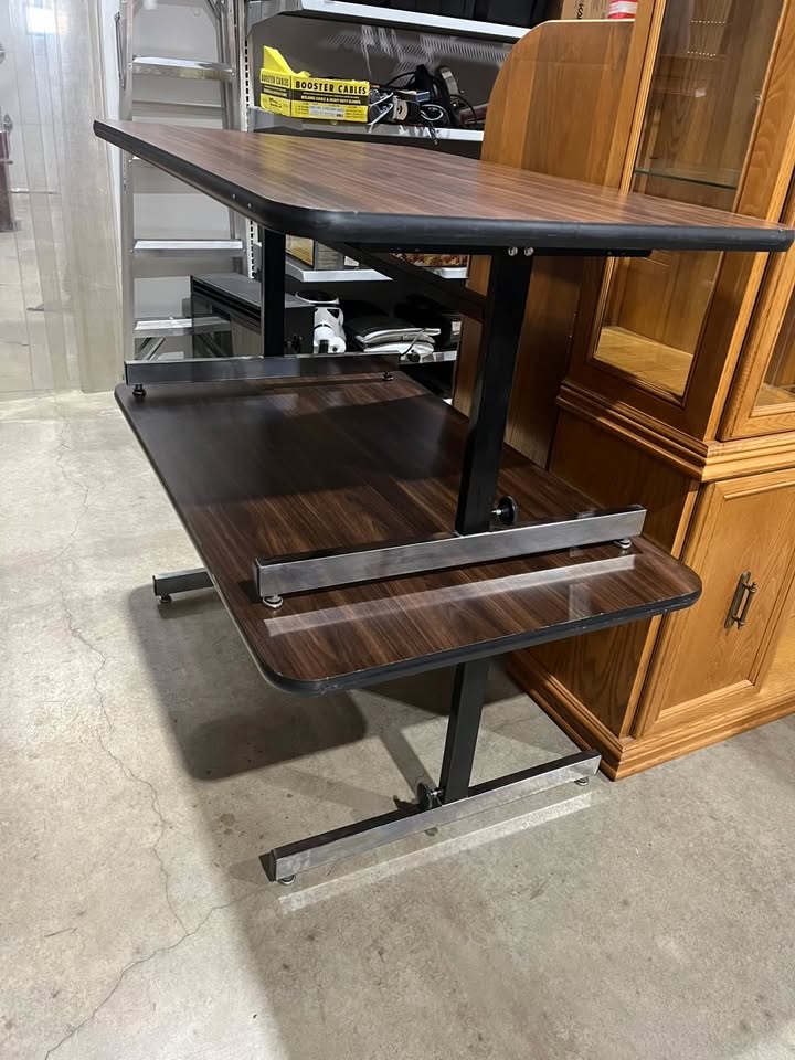 Two Adjustable Height Office Desks