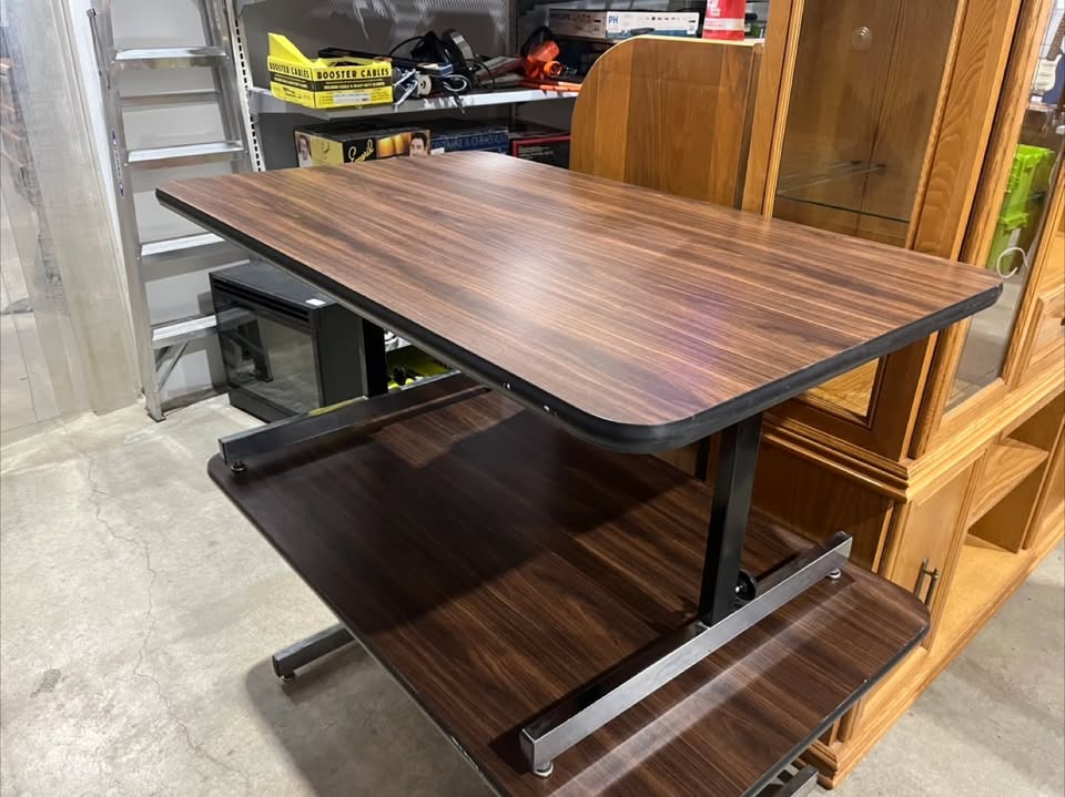 Two Adjustable Height Office Desks