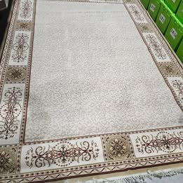 Large Beige Area Rug 11.15ft X 7.8ft