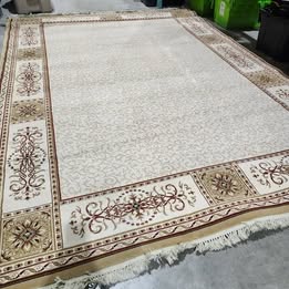 Large Beige Area Rug 11.15ft X 7.8ft