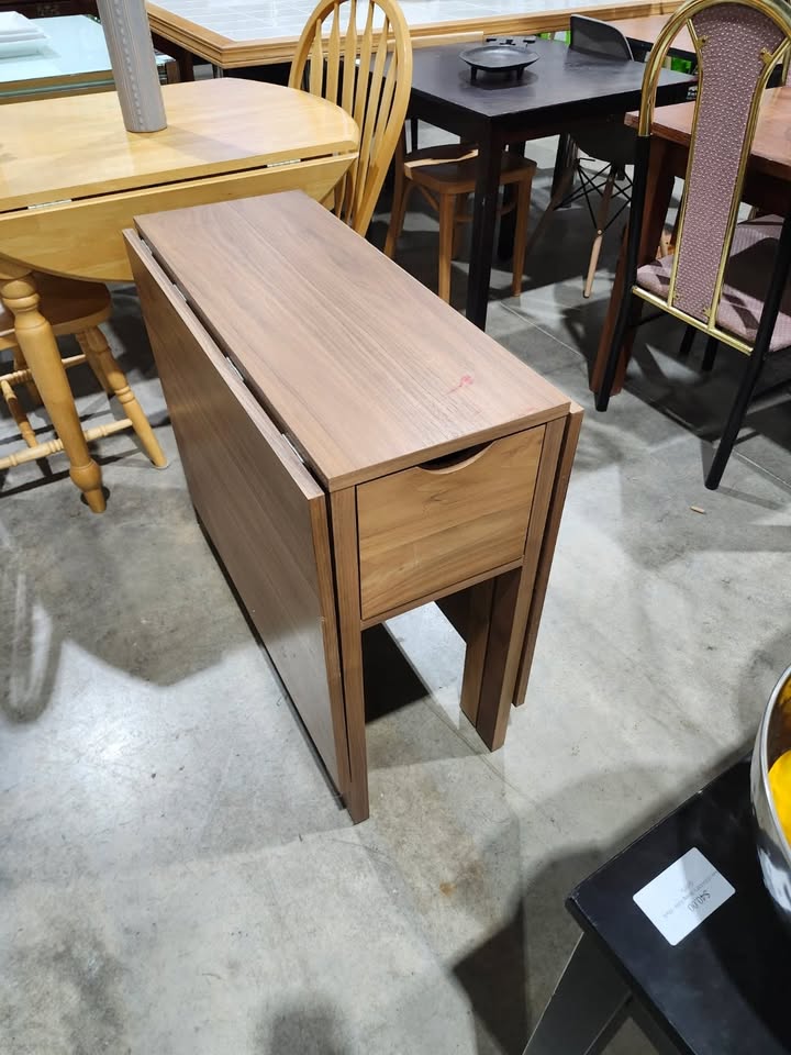 Folding Drop Leaf Table with Drawer