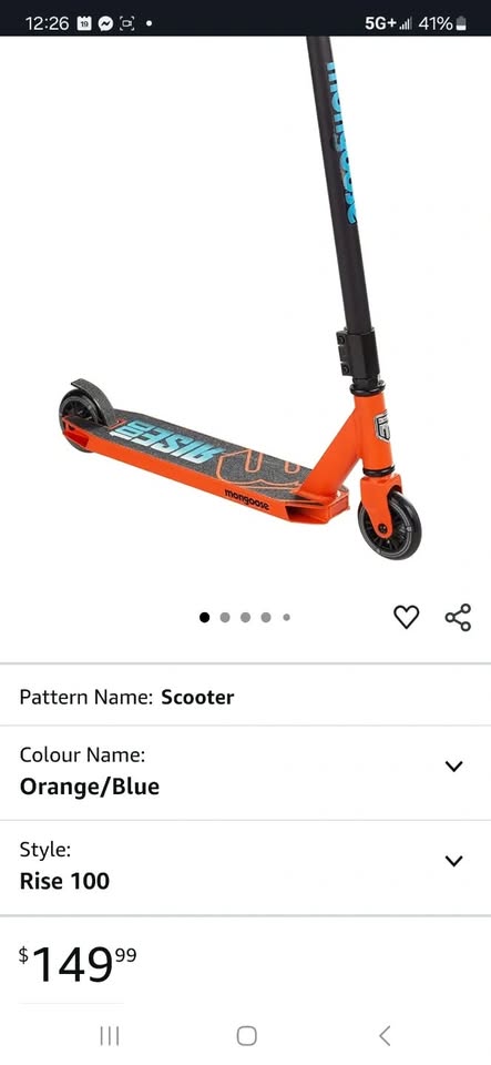 Two Mongoose Rise 100 Stunt Scooters - Orange