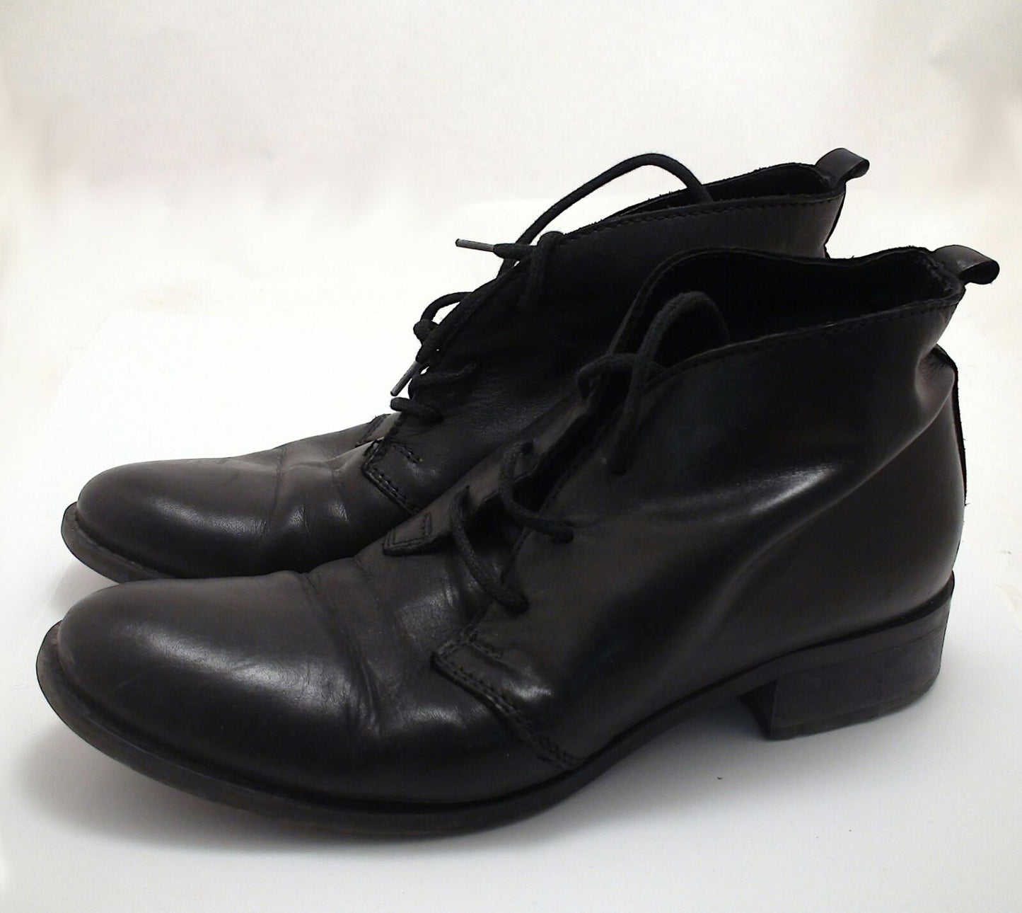 Elegant Leather Lavorazione Artigiana Size 37 Women's Boots - Girls Black Shoes