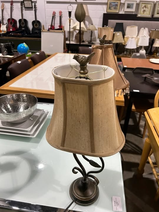 Vintage Elegant Table Lamps with Shades- 2 Available