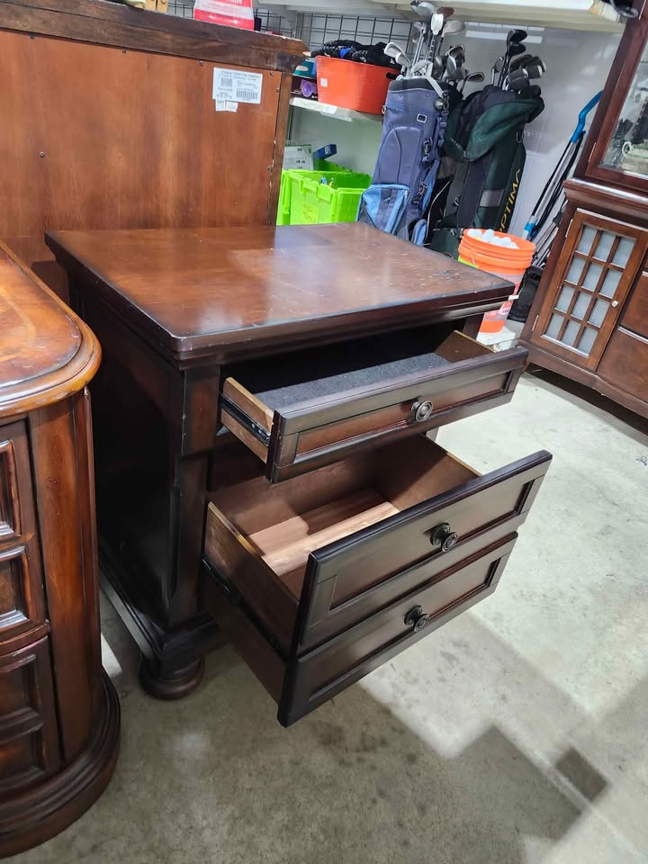 Ashley Porter Solid Wooden Three-Drawer Nightstand