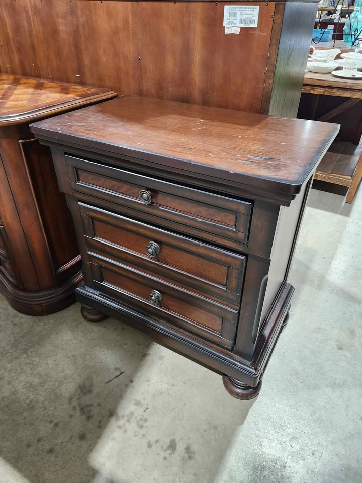 Ashley Porter Solid Wooden Three-Drawer Nightstand