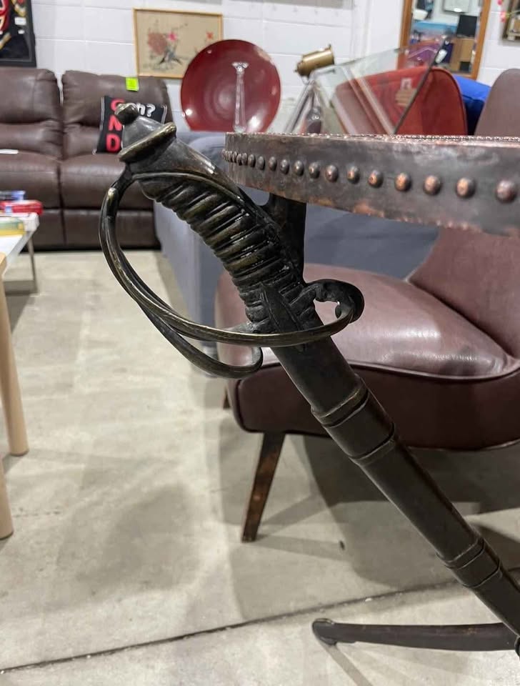 Unique Sabre Leg Occasional Table