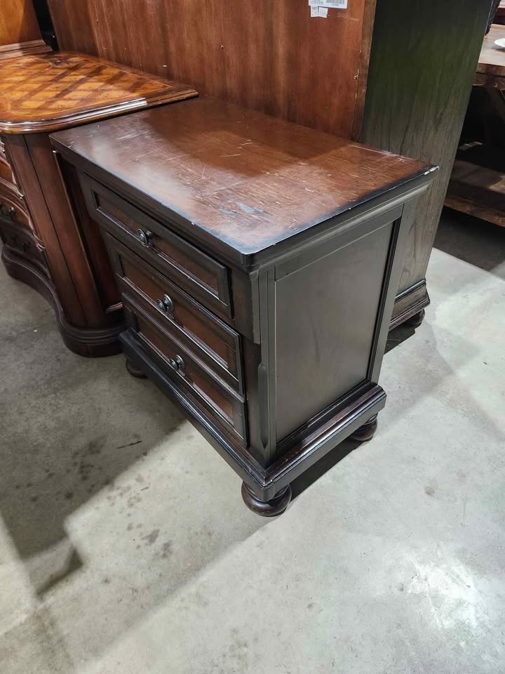 Ashley Porter Solid Wooden Three-Drawer Nightstand