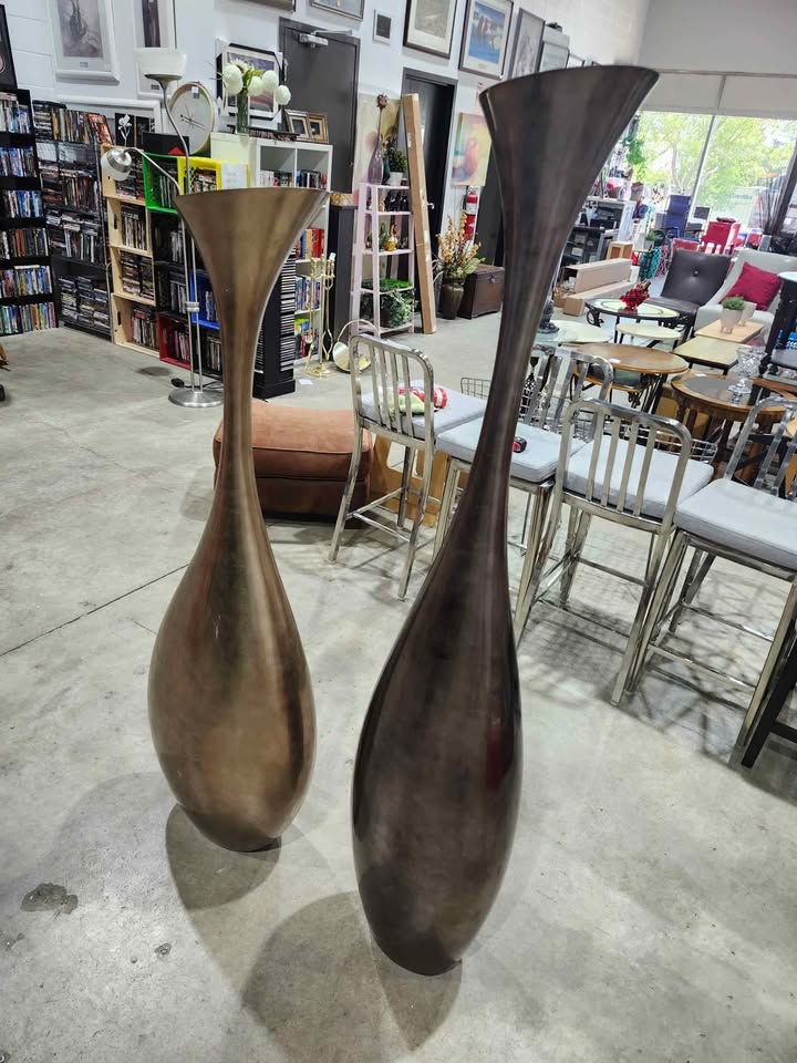 Flute Tall Modern Vases - 2 available