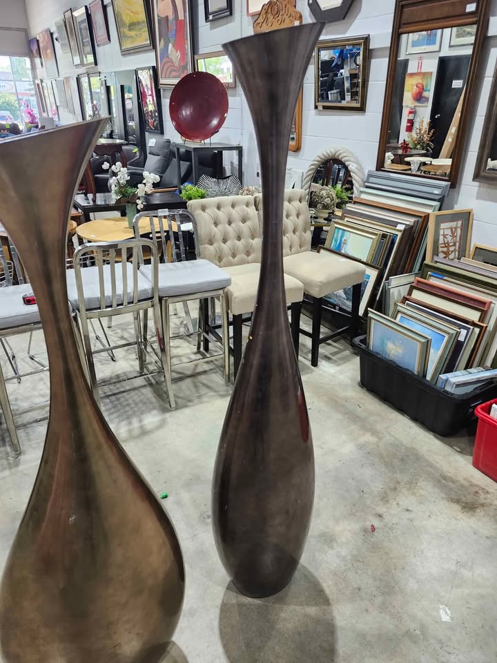 Flute Tall Modern Vases - 2 available