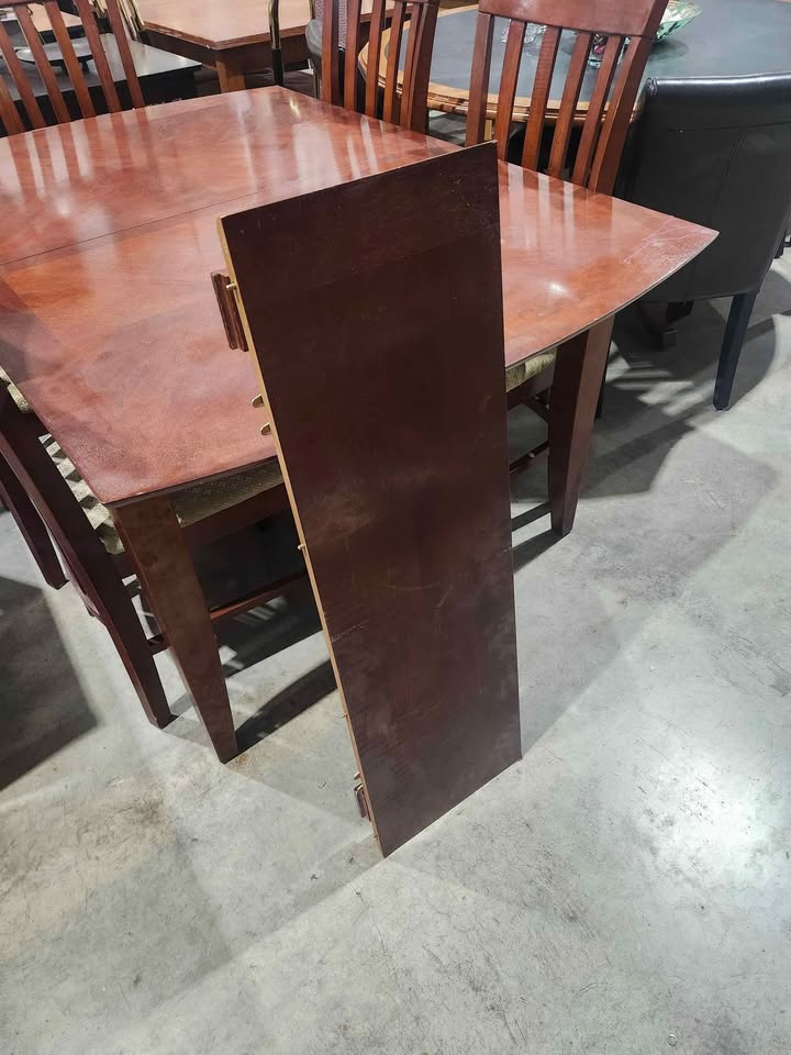 6-Piece Dining Set - Wood Extendable Table & Chairs