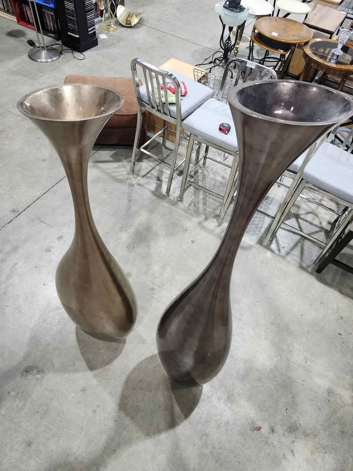 Flute Tall Modern Vases - 2 available