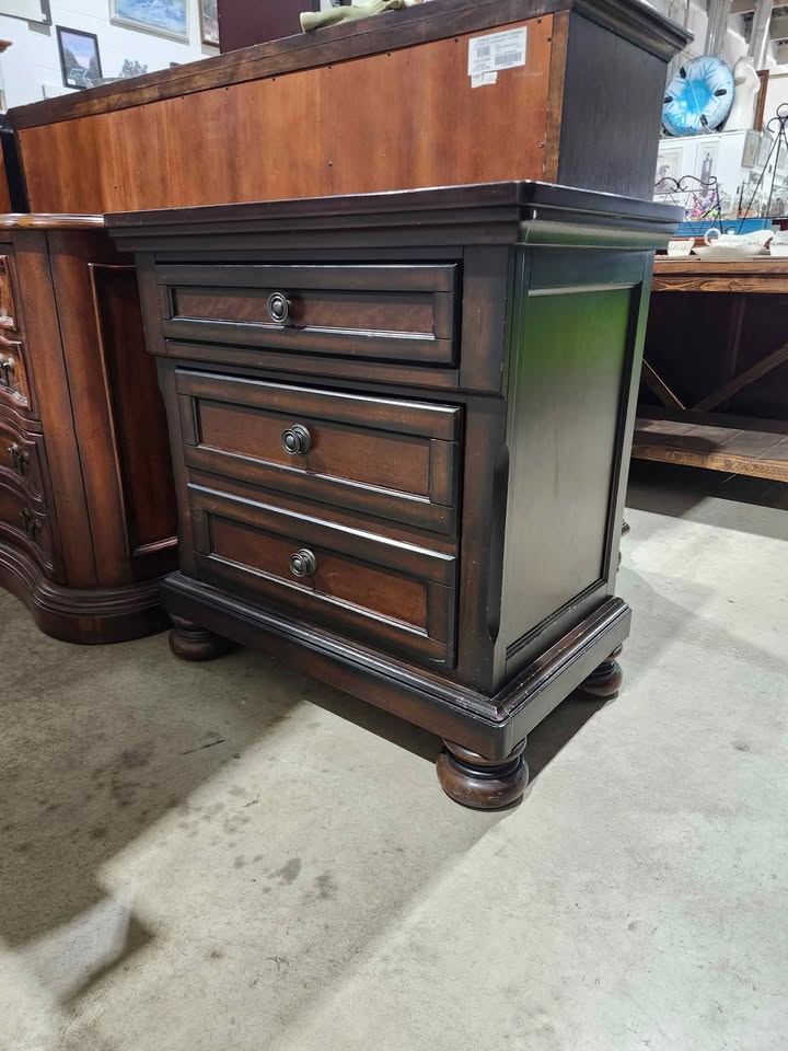 Ashley Porter Solid Wooden Three-Drawer Nightstand
