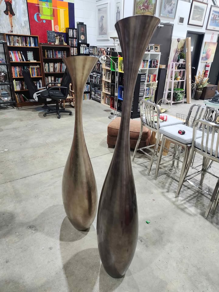 Flute Tall Modern Vases - 2 available