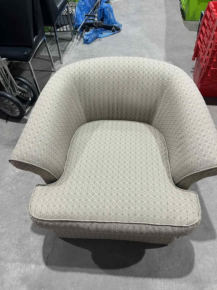 Sofa and armchair with throw pillows