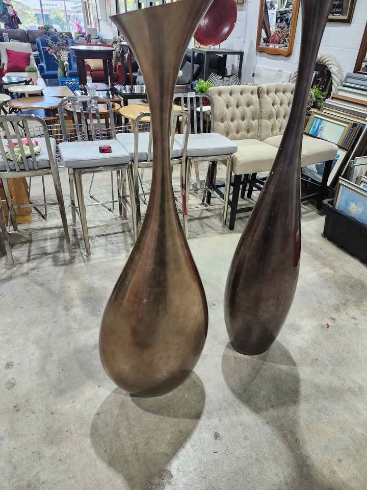 Flute Tall Modern Vases - 2 available