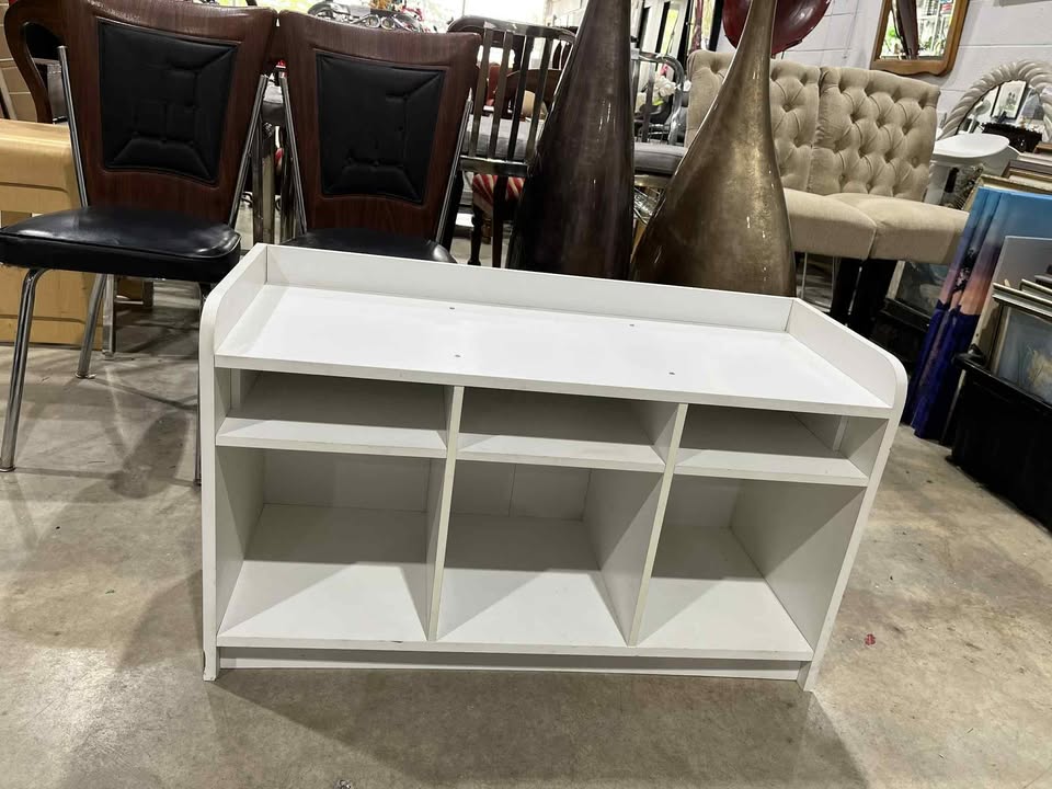 White Wooden Shoe Rack