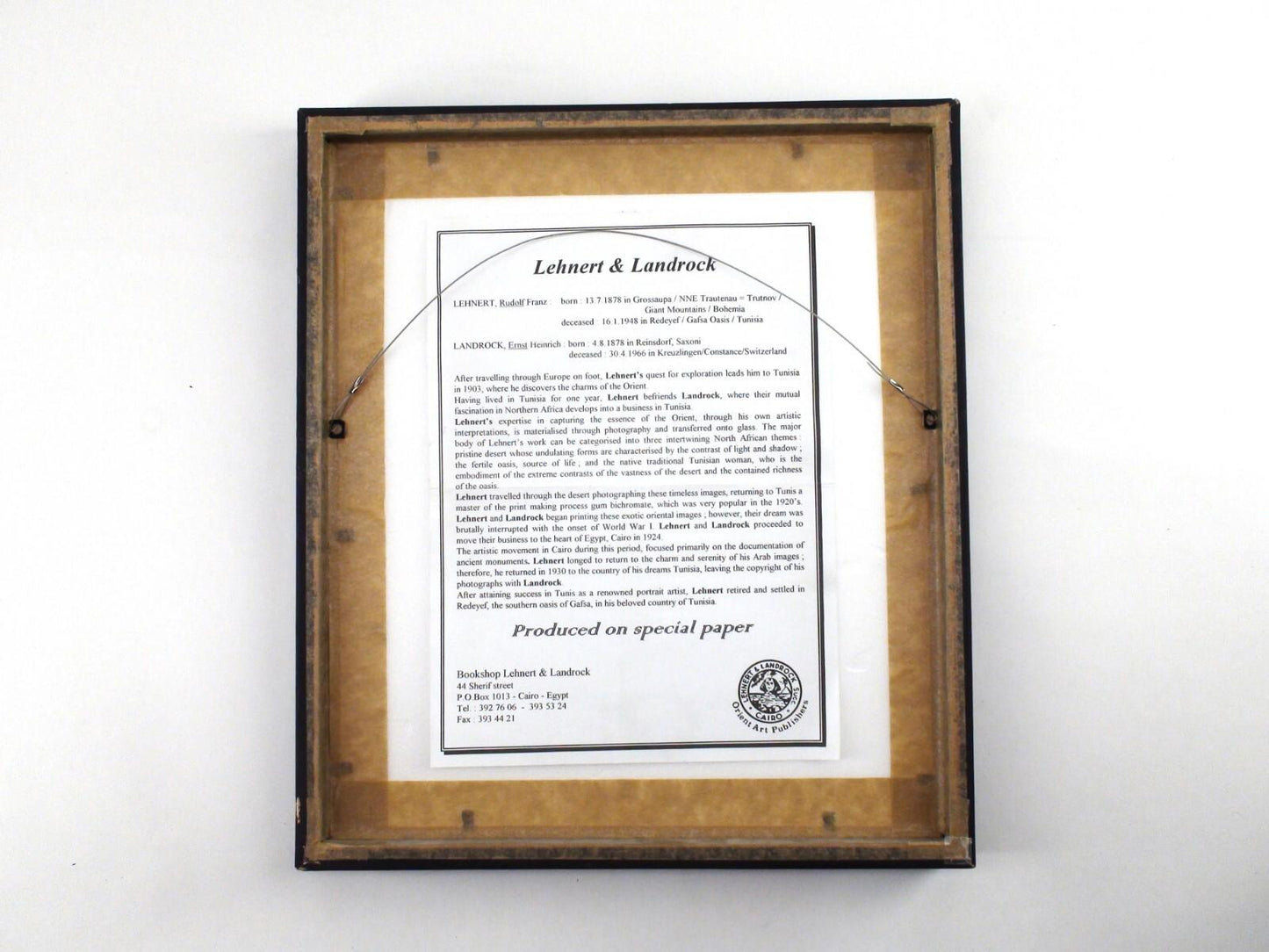 Lehnert & Landrock - Woman In White Shall, Official Print With COA - Cairo