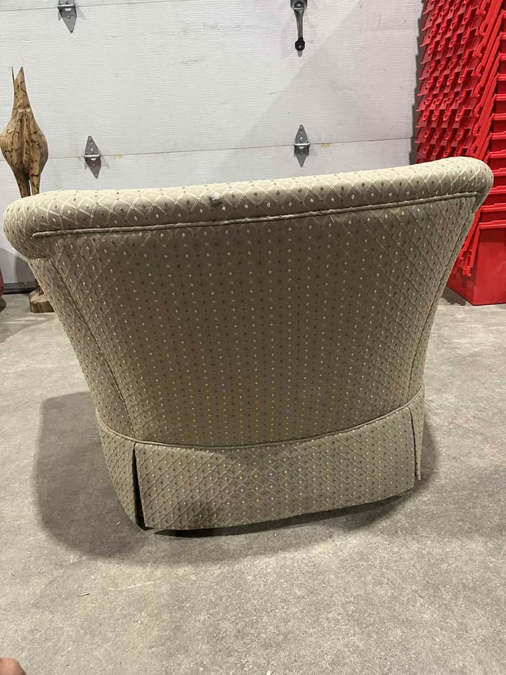 Sofa and armchair with throw pillows