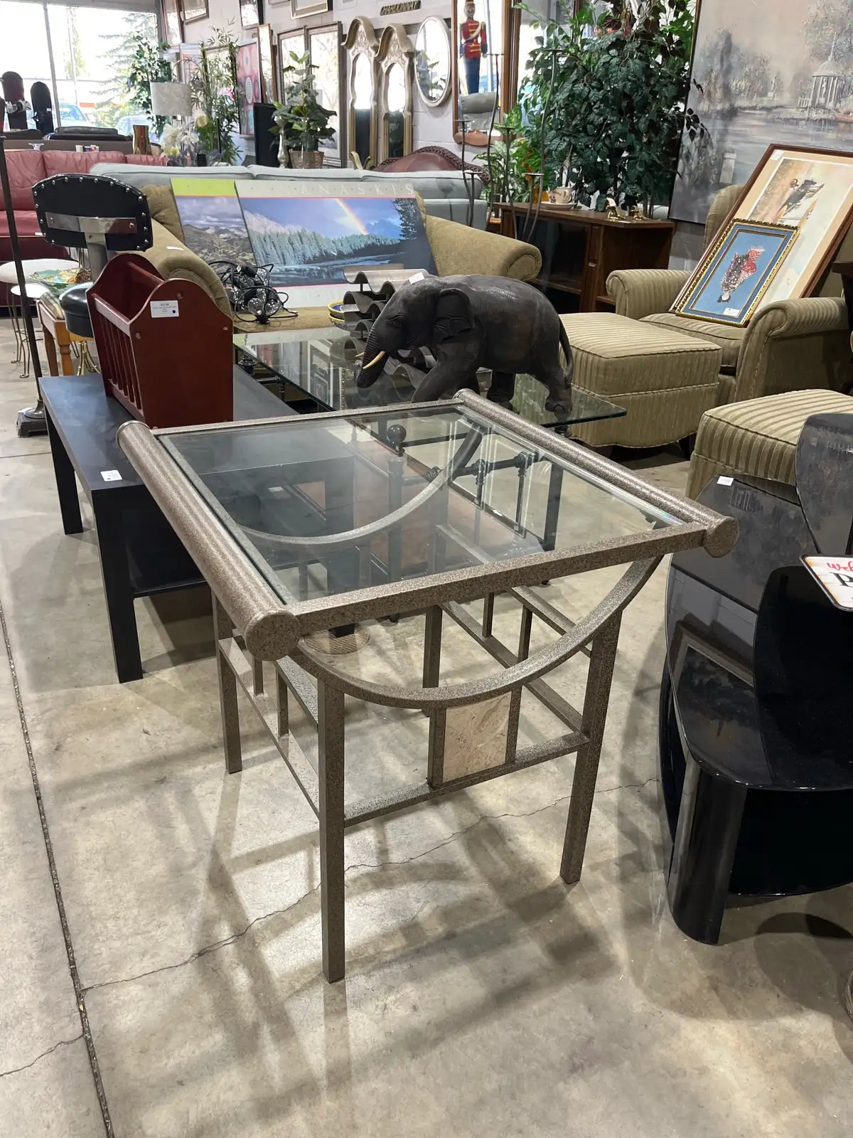Glass End Table