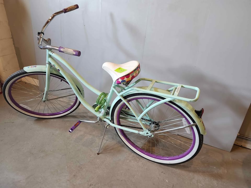 Mint Green Beach Cruiser Bike