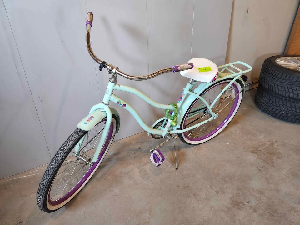 Mint Green Beach Cruiser Bike