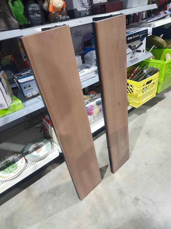 Wood and Metal Floating Shelfs