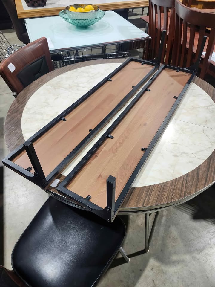 Wood and Metal Floating Shelfs
