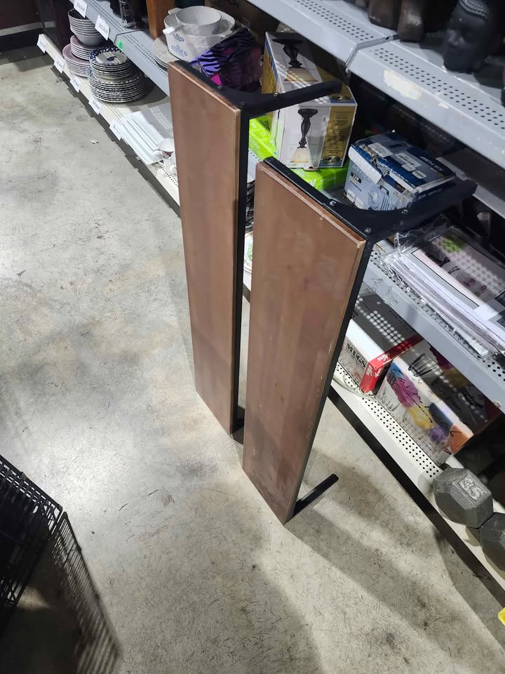 Wood and Metal Floating Shelfs