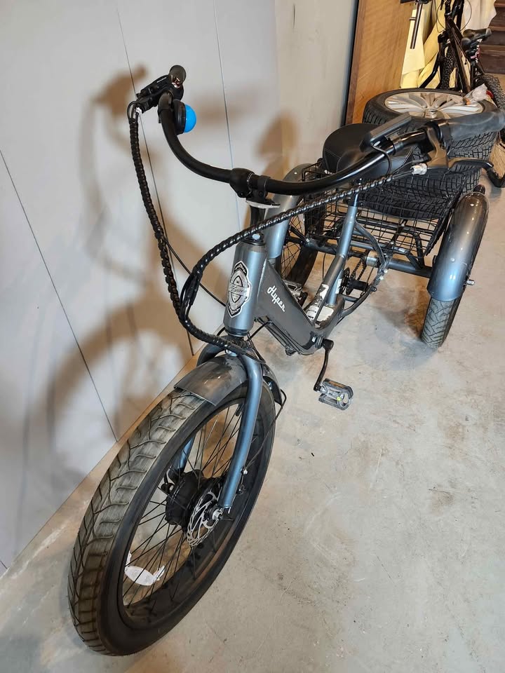 New! Hyper 20" 36V Electric Trike for Adults, Pedal-Assist, 250W E-Bike Motor, Grey