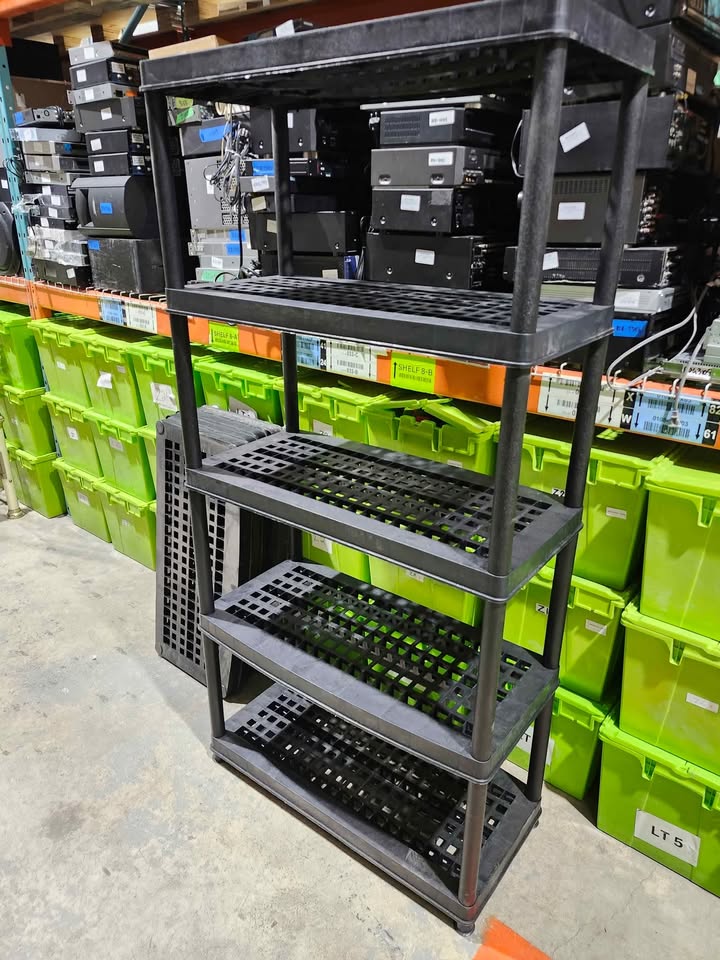 Black Plastic Shelving Unit - 2 Available