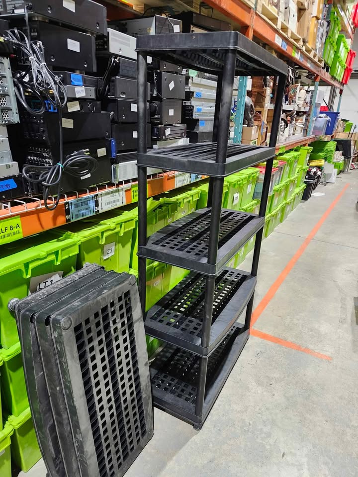Black Plastic Shelving Unit - 2 Available