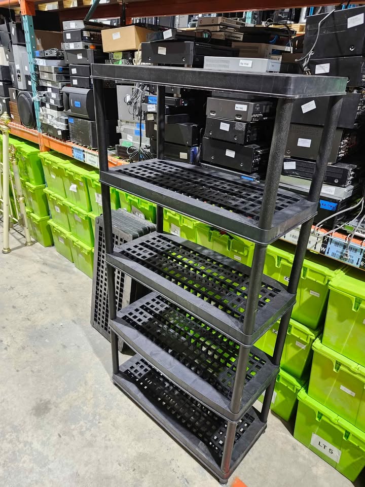 Black Plastic Shelving Unit - 2 Available