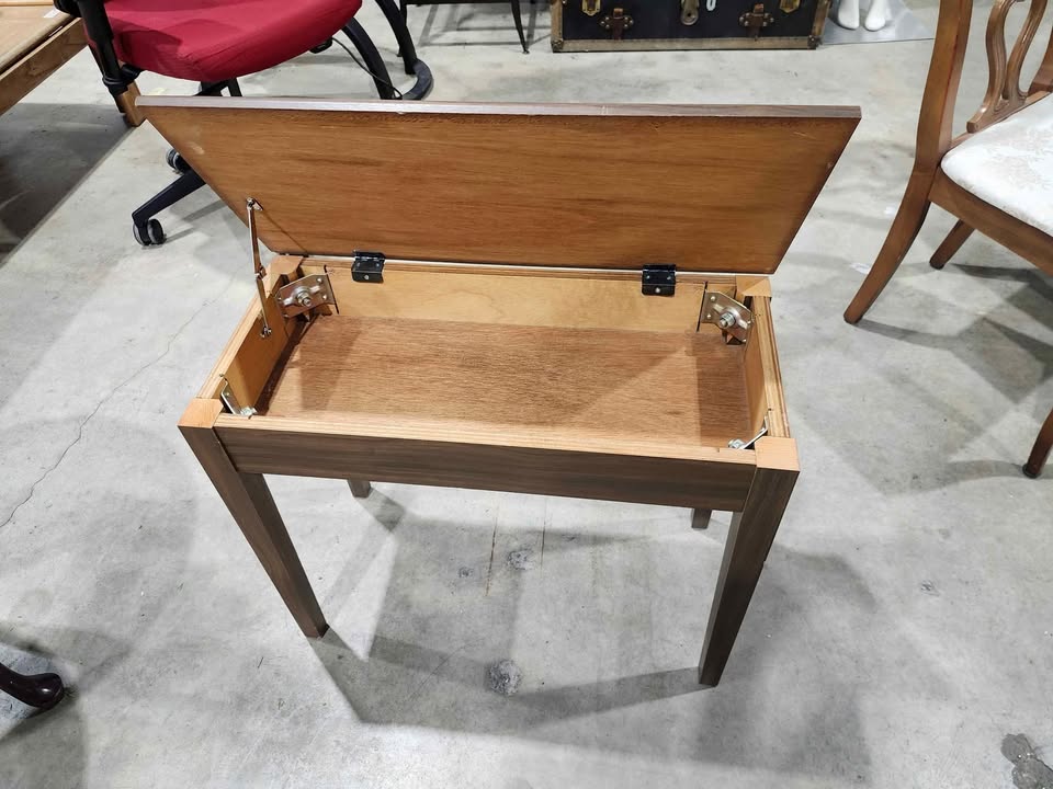 Wood Side Table with Storage