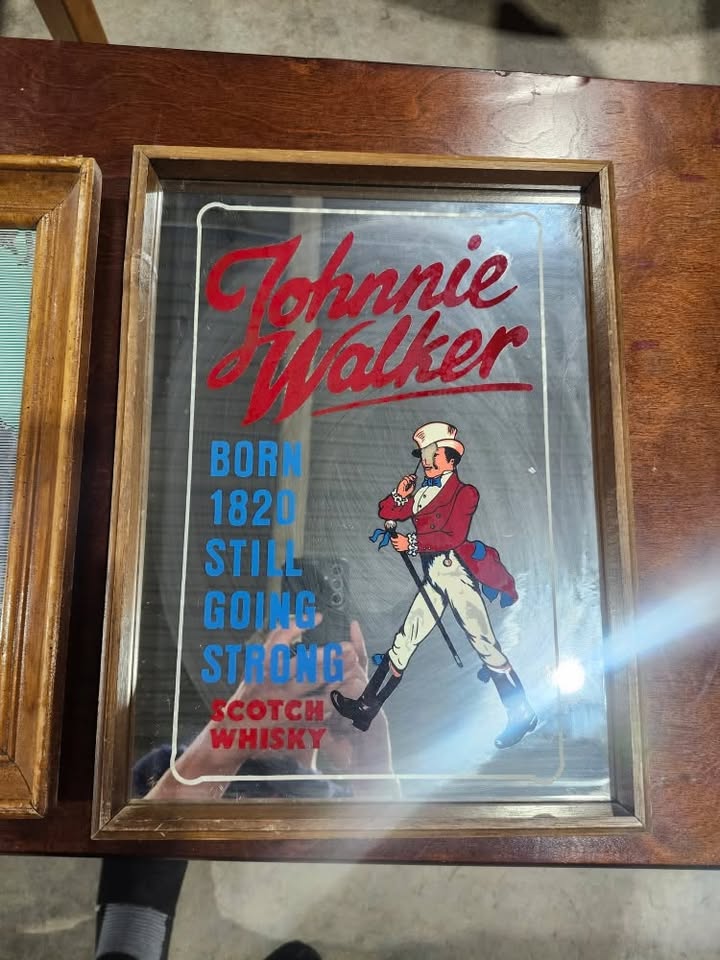 Vintage Heileman's & Johnnie Walker Mirrors