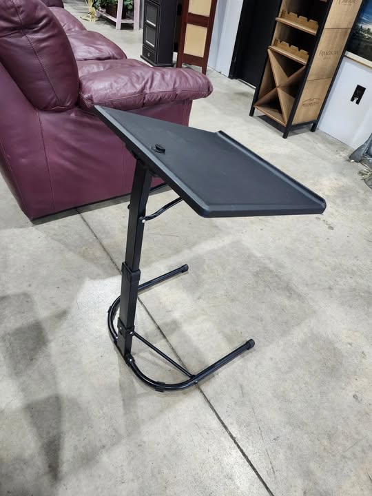 Adjustable Black TV Tray Table