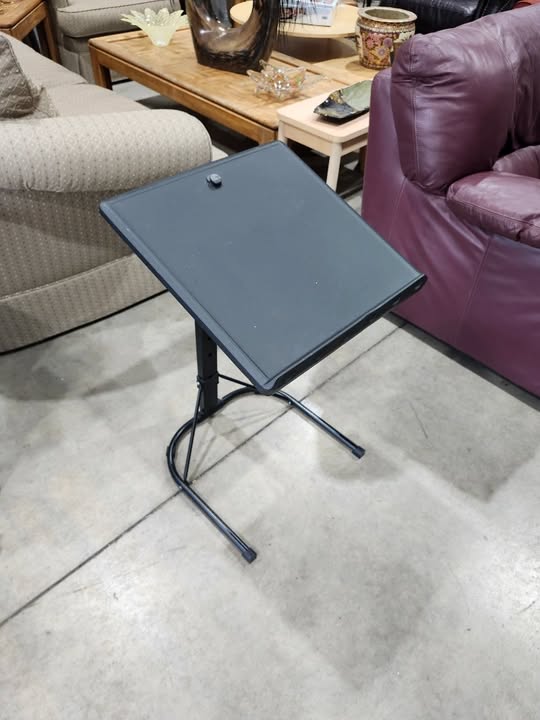 Adjustable Black TV Tray Table