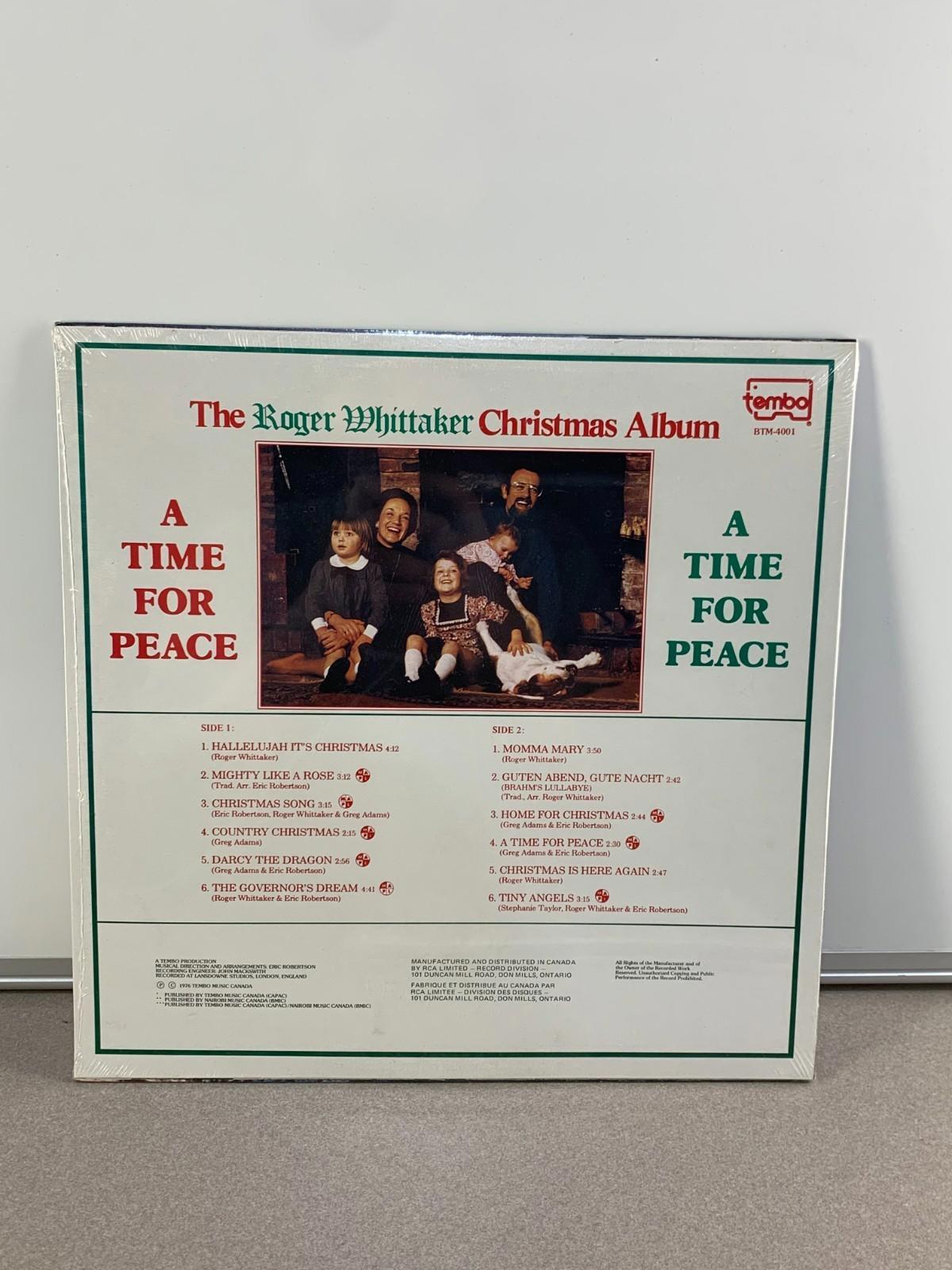 Roger Whittaker – A Time For Peace - LP 1976 Tembo BTM 4001 Christmas SEALED