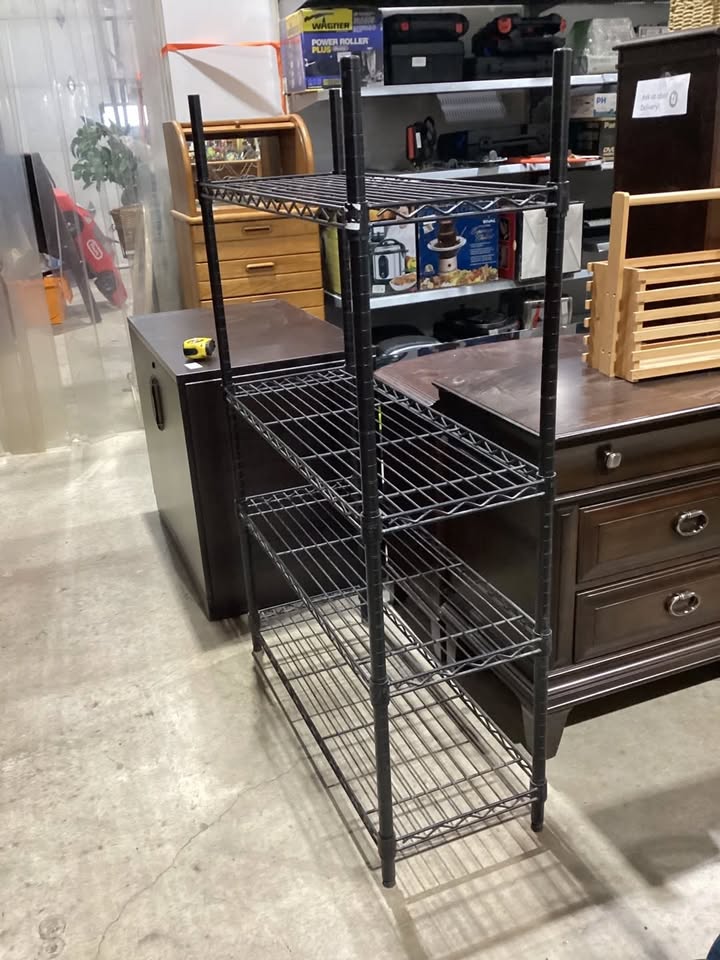 Black Wire Shelving Unit - 4 Tier