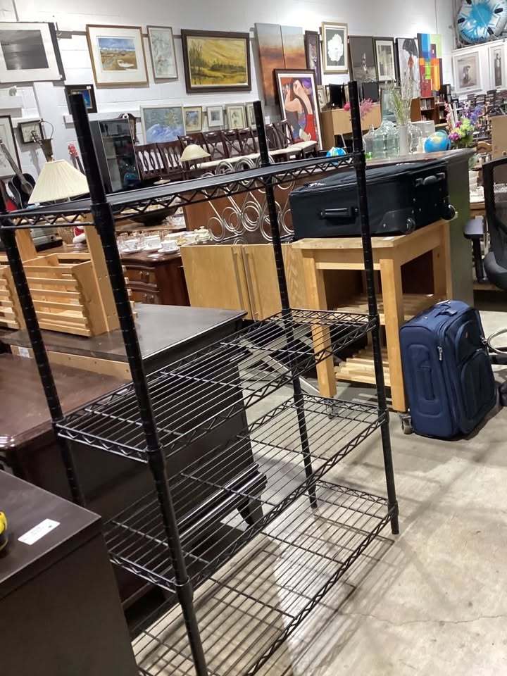 Black Wire Shelving Unit - 4 Tier