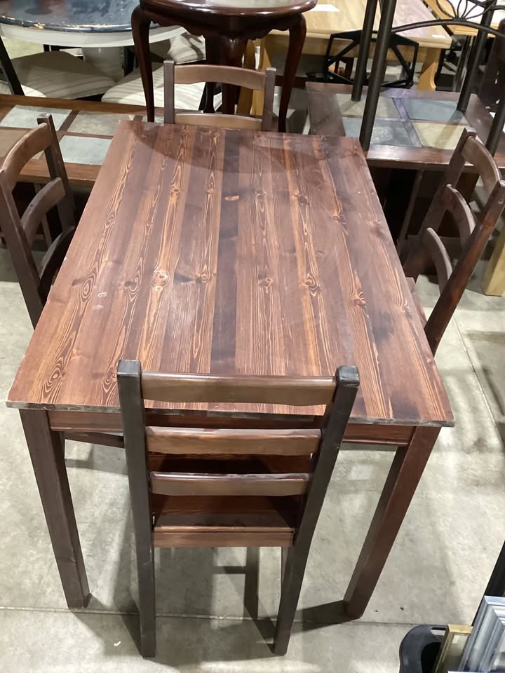 Wooden Dining Table and Chairs Set