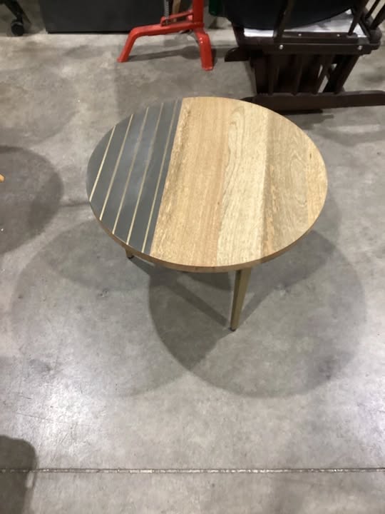 Round Wooden Accent Table