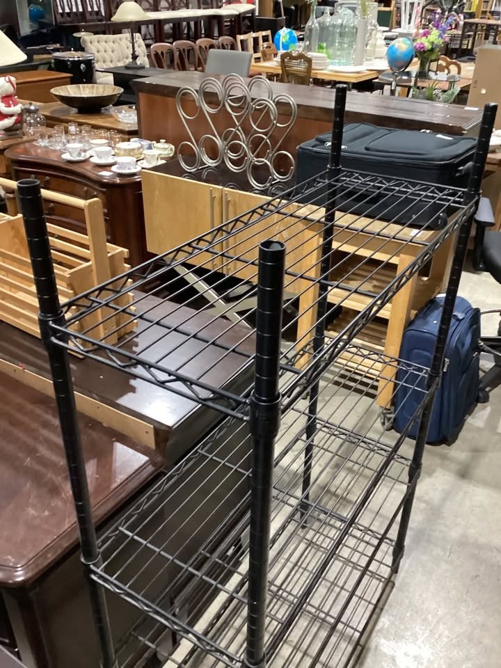 Black Wire Shelving Unit - 4 Tier