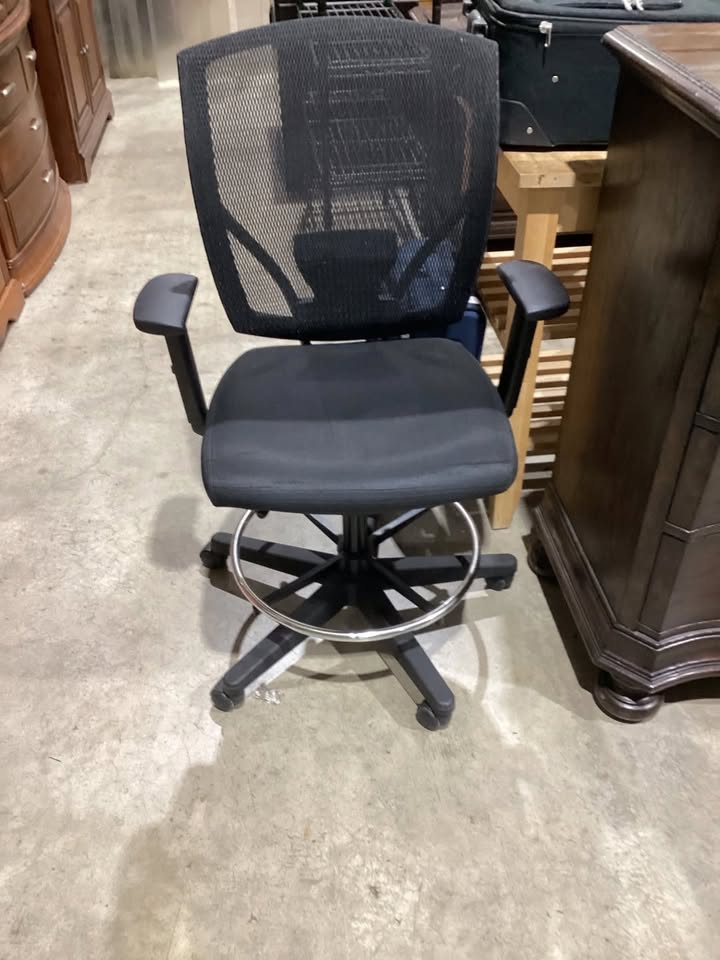 Black Tall Chair with Mesh Back