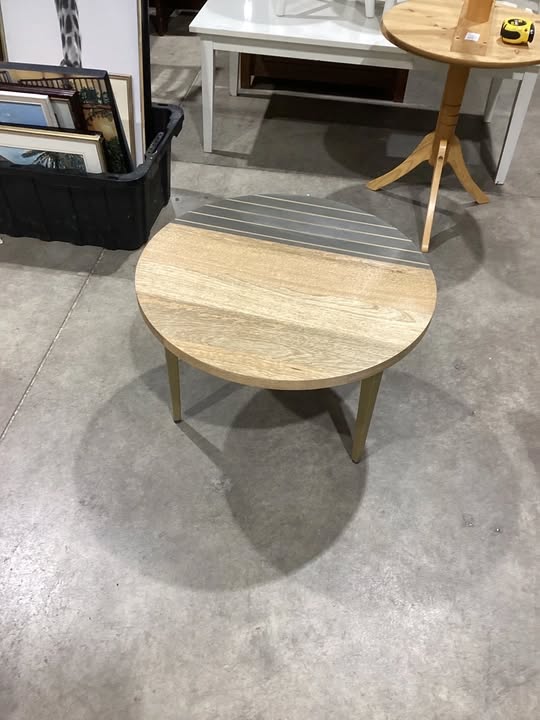 Round Wooden Accent Table